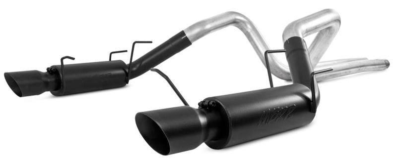 2011-2014 Mustang GT 5.0L 3" Cat Back Black Dual Split Rear Race Version 4" Tips | Dirty Garage