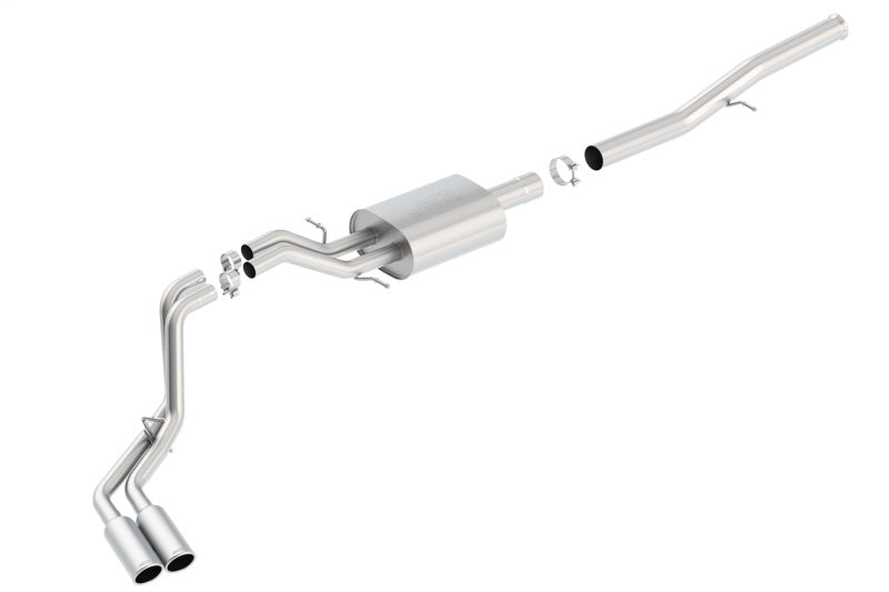 Borla 14 Silv/Sierra 1500 EC Std/CC Short 143.5in WB S-Type Dual Rolled Side Exit Cat-Back Exhaust | Dirty Garage