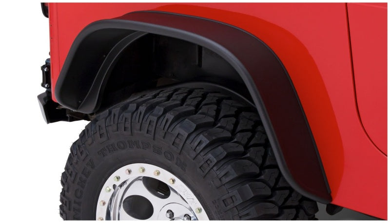 1987-1995 Wrangler Flat Style Flares 4pc Excludes Renegade - Black | Dirty Garage