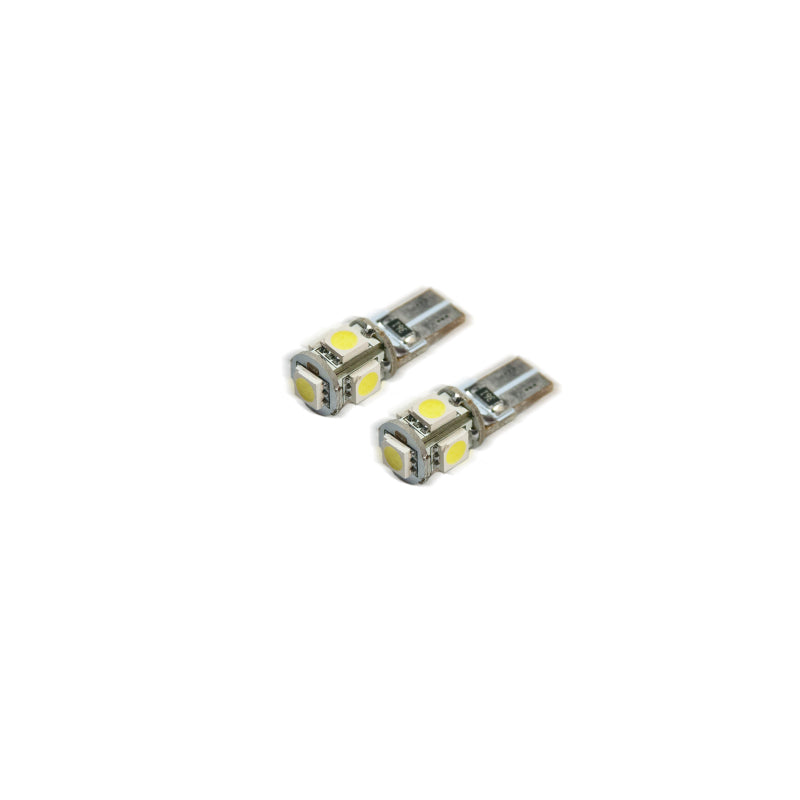 Universal T10 5 LED 3 Chip SMD Bulbs Cool White | Dirty Garage