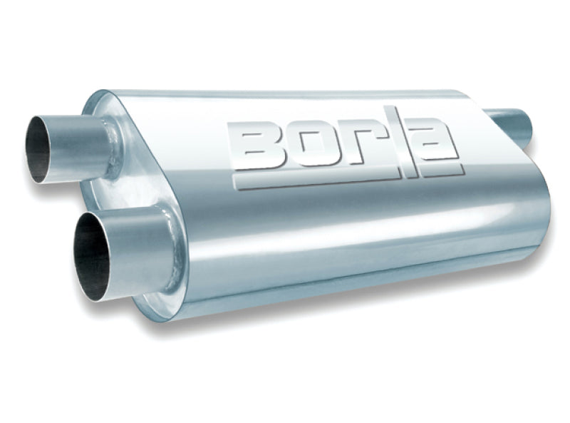Borla Universal Oval Transverse 2.5in Inlet/Outlet 19in x 10.25in x 5.5in Turbo XL Muffler | Dirty Garage