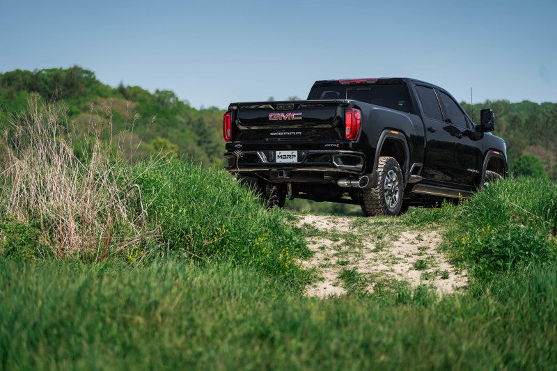 2020-2023 GM HD Armor Lite AL Steel Single Side Exit 5" DPF Back Exhaust - View 4 | Dirty Garage