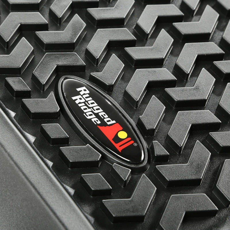 Rugged Ridge Floor Liner Front/Rear/Cargo Black 1976-1995 Jeep Wrangler / CJ | Dirty Garage