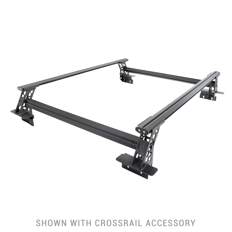 Go Rhino 15-22 Ford F-150 / 19-22 RAM 1500 / 07-21 Toyota Tundra XRS Cross Bars Kit - Tex. Blk - View 16 | Dirty Garage