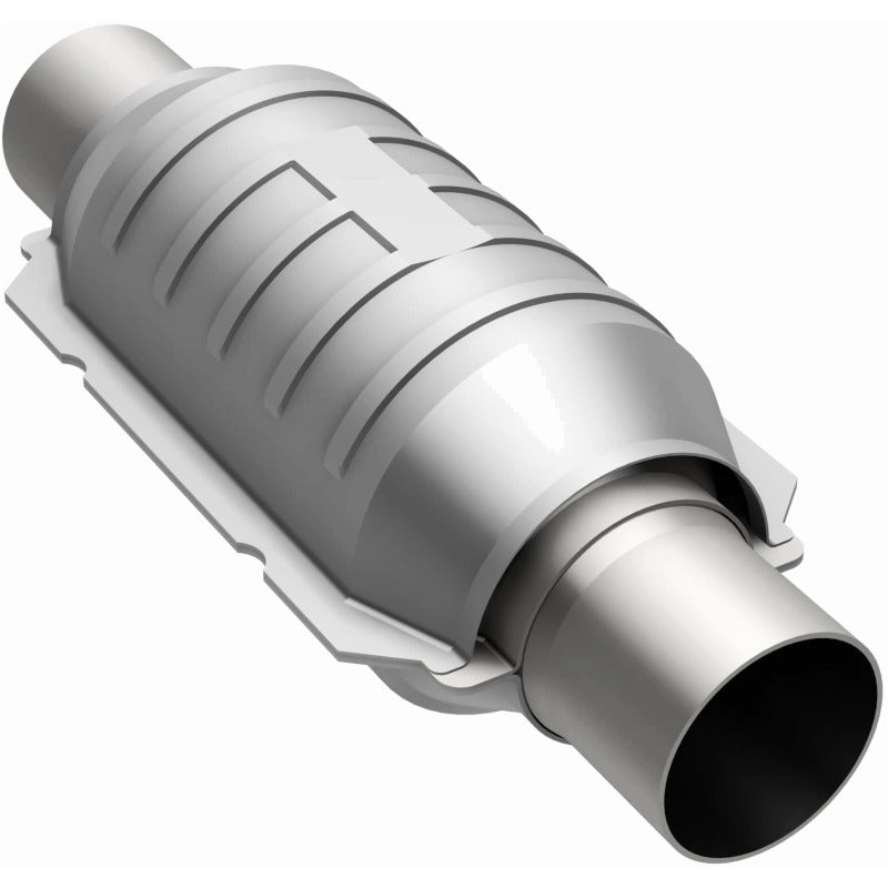 Universal Catalytic Converter 2.25in Inlet Outlet Center 9in Body - View 2 | Dirty Garage