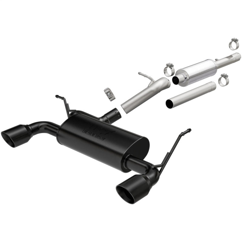 2018-2026 Wrangler 3.6L 409 Stainless Steel Dual Split Rear Exit Black Tips Cat-Back Exhaust | Dirty Garage