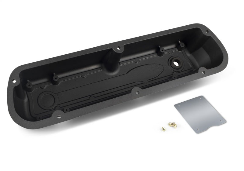 Universal Logo Die-Cast Black Valve Covers - View 3 | Dirty Garage