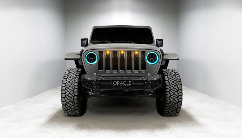 2007-2017 Wrangler Gladiator 7in High Powered LED Headlights Pair Dynamic - View 2 | Dirty Garage
