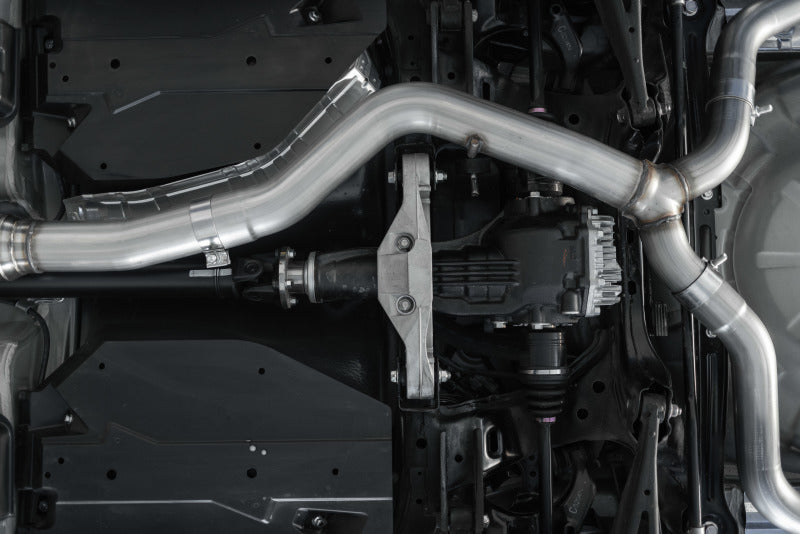 2015-2019 WRX STI 3" Dual Split Rear Exit Exhaust w 3.5" Tips Race Version - View 4 | Dirty Garage