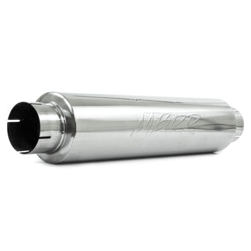 Universal Quiet Tone Muffler 4" Inlet Outlet 24" Body 6" Dia 30" Overall T304 | Dirty Garage