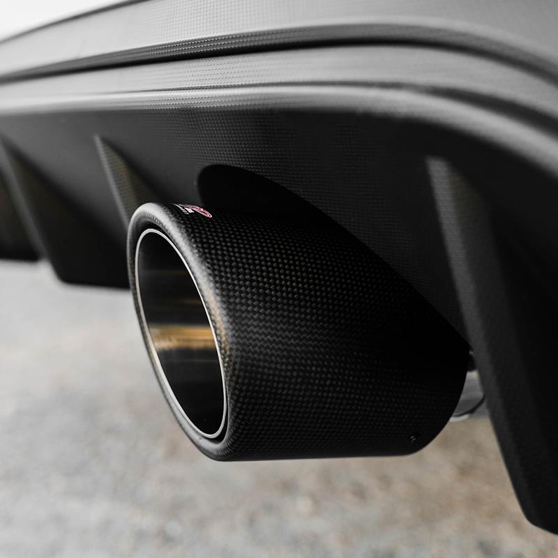 Universal Carbon Fiber Tip 4".5" OD 3" Inlet 7.7" L - View 3 | Dirty Garage