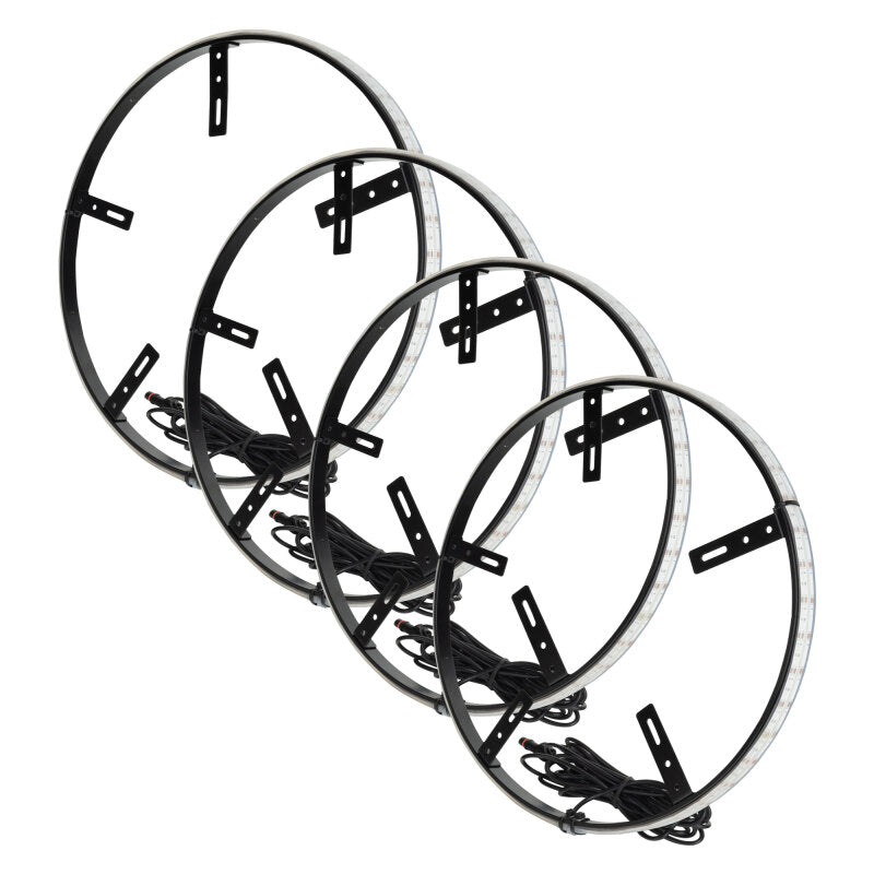 Universal LED Illuminated Wheel Rings 16.5" PLASMA ColorSHIFT w/ BC2 Bluetooth Controller | Dirty Garage