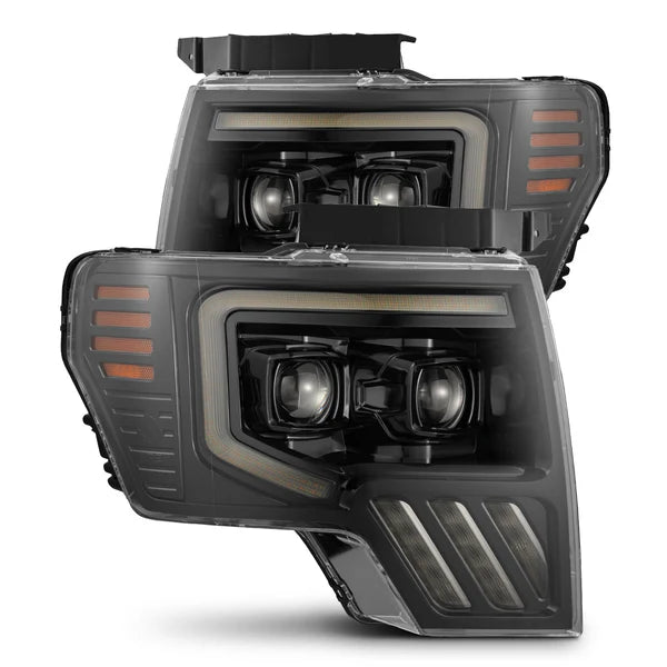 2009-2014 F-150 Luxx-Series LED Projector Alpha-Black Headlights | Dirty Garage