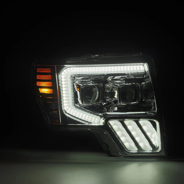 2009-2014 F-150 Luxx-Series LED Projector Chrome Headlights - View 4 | Dirty Garage