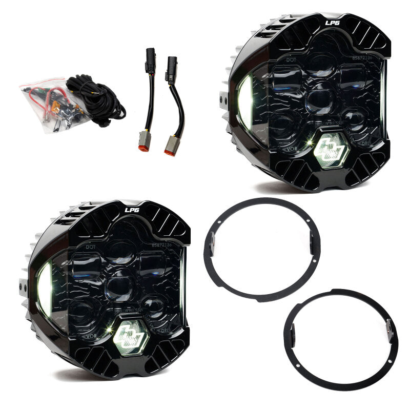 2007-2018 Wrangler JK DOT LP6 LED Headlight Kit Clear White | Dirty Garage