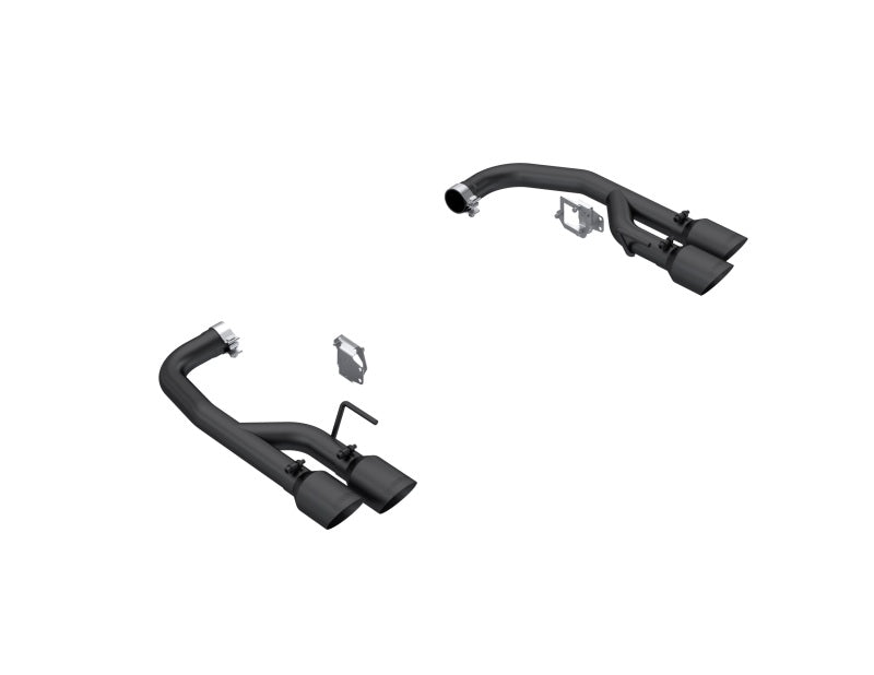 2024-2026 Mustang GT 5.0L 2.5" Dual Rear Axle-Black Tips Black Coated Exhaust | Dirty Garage