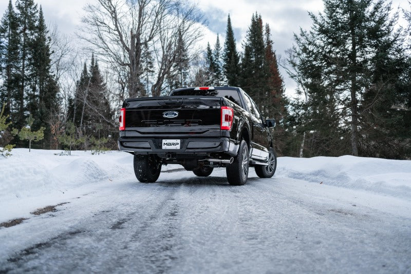 2021-2026 F-150 2.7L 3.5"L 5.0L Single Side 3" Aluminized Steel Catback Exhaust - View 4 | Dirty Garage
