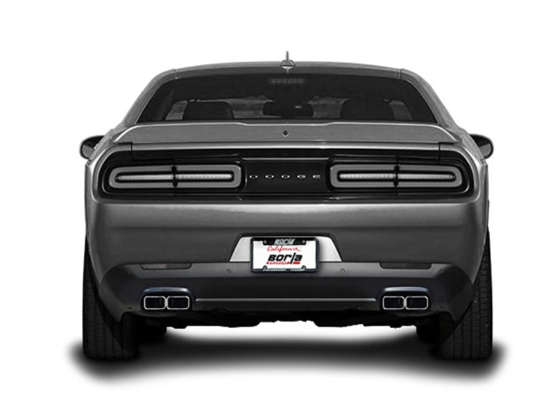 Borla 15-16 Dodge Challenger R/T 5.7L Dual Rectangle Angle Cut Dual Split Rear Exit ATAK Exhaust - View 5 | Dirty Garage