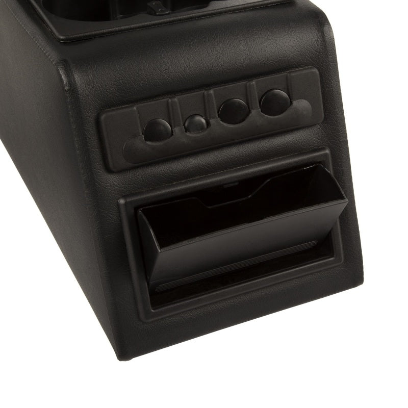 Rugged Ridge Ultimate Locking Console Black 76-95 Jeep CJ / Jeep Wrangler - View 3 | Dirty Garage