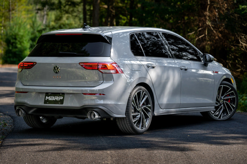 2022 Golf GTI MK8 3" Cat Back Exhaust 2.5" Dual Split Rear Carbon Fiber Tips - View 4 | Dirty Garage