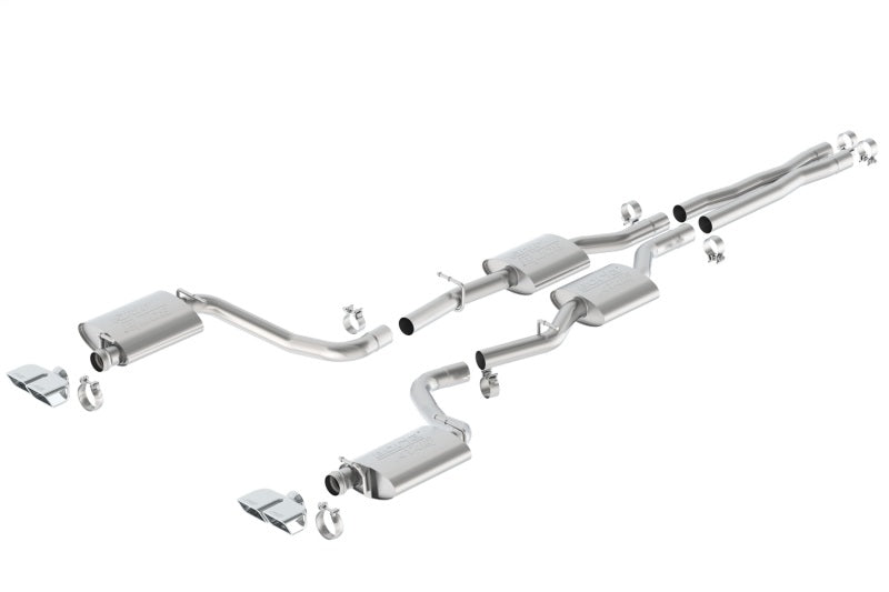 Borla 15-16 Dodge Challenger R/T 5.7L Dual Rectangle Angle Cut Dual Split Rear Exit ATAK Exhaust | Dirty Garage