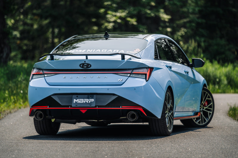 2022-2023 Elantra N 2.0L Turbo 5" OD CF Tips Dual Outlet 3" Cat Back Exhaust - View 4 | Dirty Garage