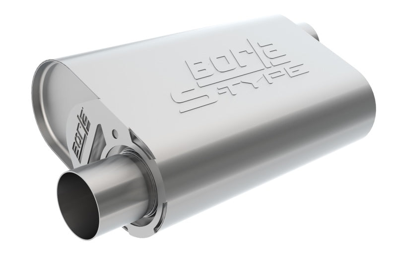 Borla CrateMuffler SBC Hot 350/383 3 inch Offset/Center 14in x 4.35in x 9in Oval Muffler | Dirty Garage