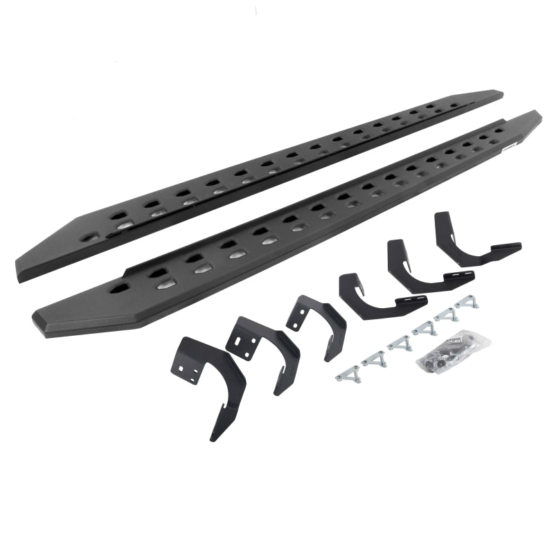 2019-2022 Ram 1500 CC 4-Door Black RB20 Slim Running Boards Kit | Dirty Garage