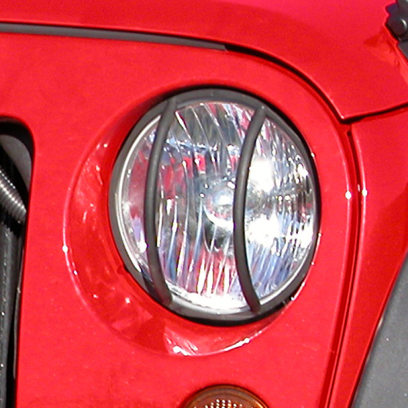 Rugged Ridge 07-18 Jeep Wrangler JK Black Headlight Euro Guards | Dirty Garage
