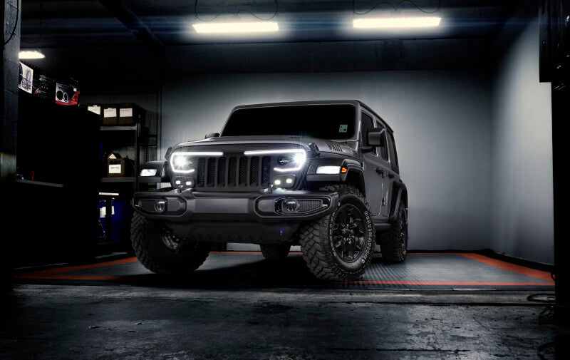2018-2025 Wrangler JL JT VECTOR Series Full LED Grille - View 4 | Dirty Garage