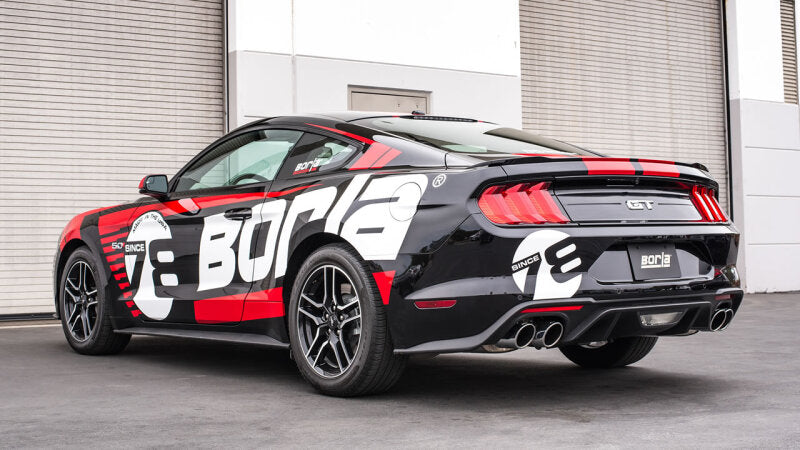 Borla 2018 Ford Mustang GT 5.0L AT/MT 2.5in S-Type Exhaust w/ Valves (Rear Section Only) - View 2 | Dirty Garage