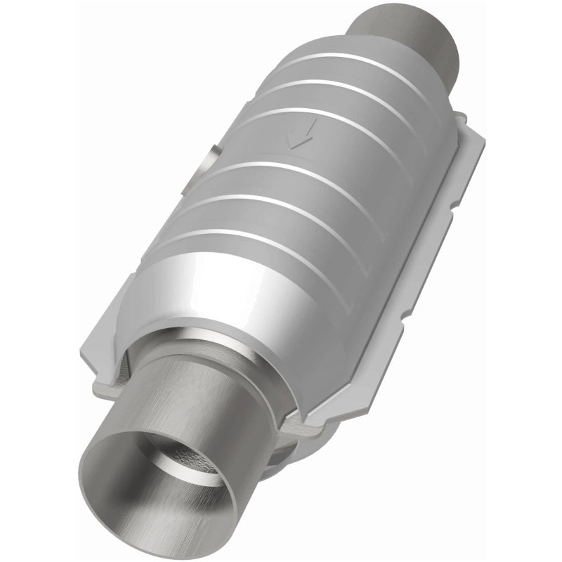 Universal Catalytic Converter 2.25in Inlet Outlet Center Round 11in Body - View 4 | Dirty Garage