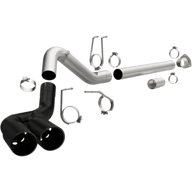 2008-2018 Superduty DPF Back Black 4in Dual Single Rear Exit | Dirty Garage