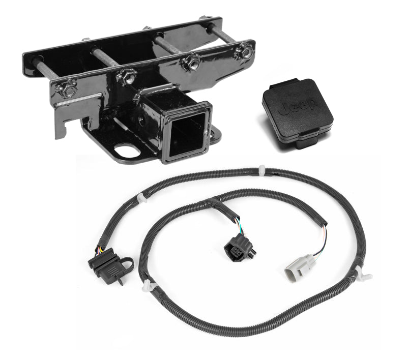 Rugged Ridge Receiver Hitch Kit Jeep Logo 07-18 Jeep Wrangler | Dirty Garage