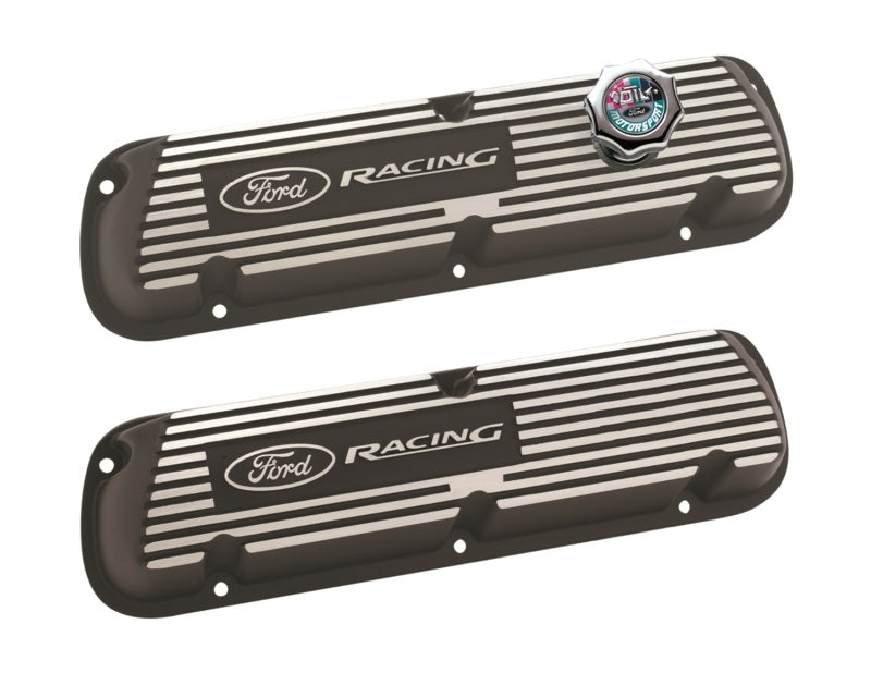 Universal Black Satin Valve Covers Racing EFI - View 3 | Dirty Garage