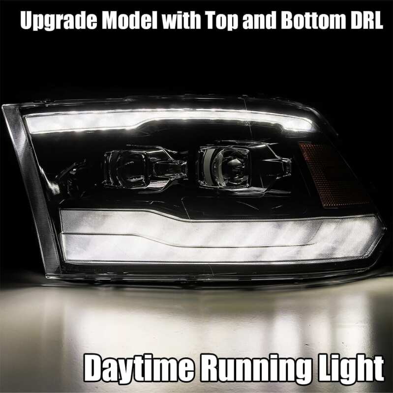 2009-2018 Charger Pro-Series Projector Black Headlights Sequential Signal DRL - View 3 | Dirty Garage