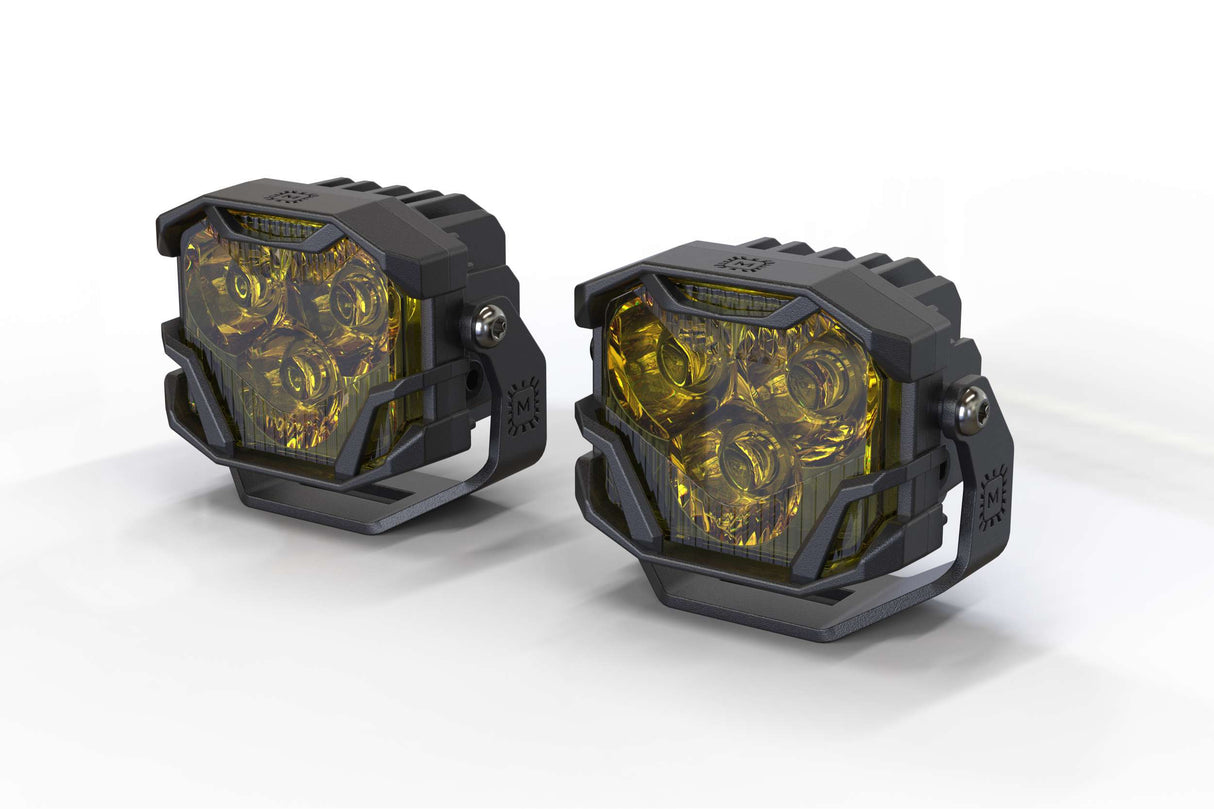 Universal Morimoto 4Banger 2.0 NCS LED Pods Spot Yellow Set (BAF002.2) | Dirty Garage