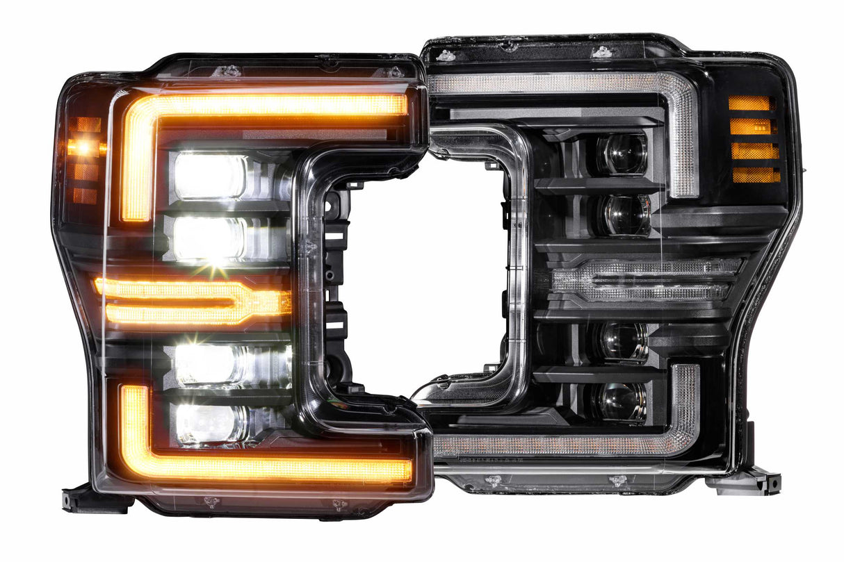 2017-2019 Superduty XB LED Headlights Pair Amber DRL Gen 2 (LF503.2-A-ASM) | Dirty Garage