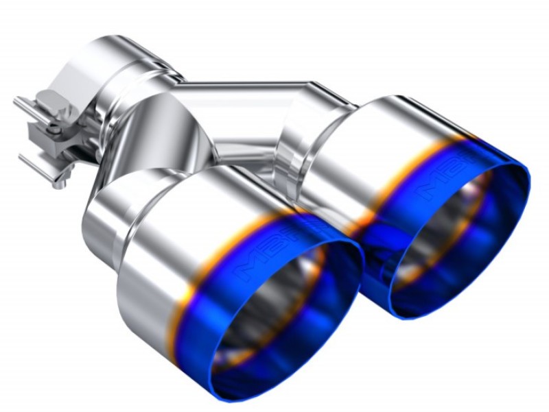 Universal Burnt End Tip 2.5" ID Dual 4" OD 9.5 Length Single Wall 304 Stainless Steel Driver Side - View 5 | Dirty Garage