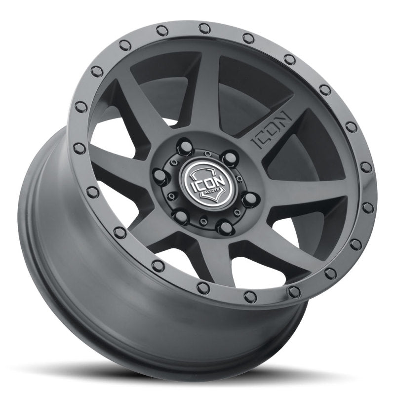 Universal Rebound 18x9 6x5.5 0mm Offset 5" BS 106.1mm Bore Double Black Wheel - View 6 | Dirty Garage