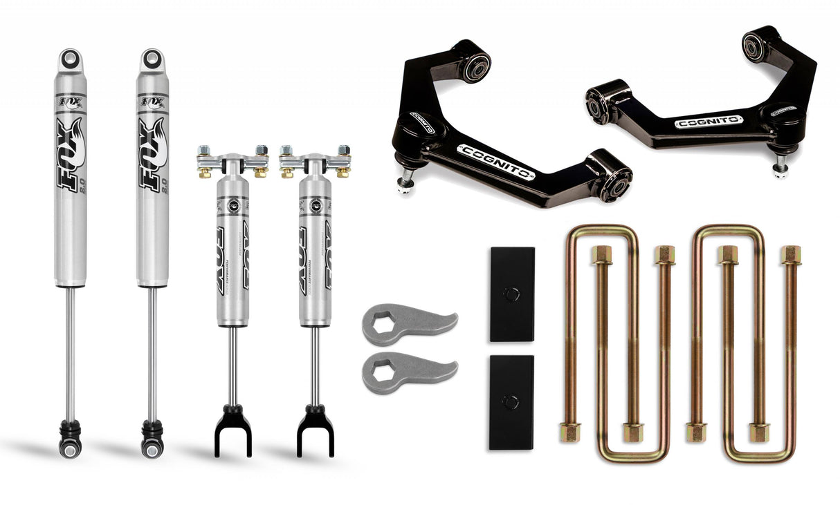 2020-2022 GM HD 3-Inch Performance Uniball Leveling Lift Kit With Fox PS 2.0 IFP Shocks