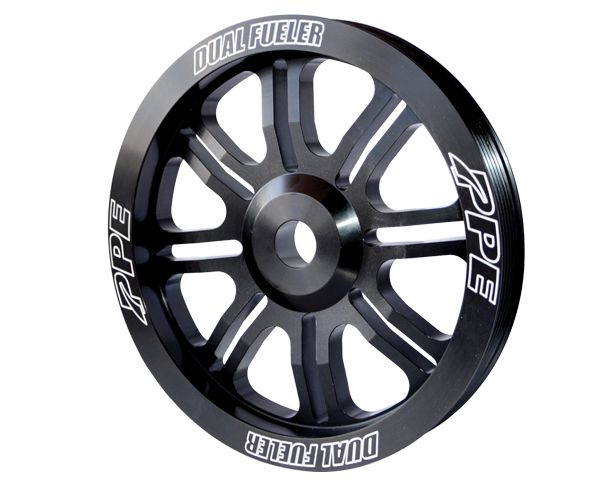 Universal Dual Fueler Pulley Wheel 816 Aluminum Black | Dirty Garage