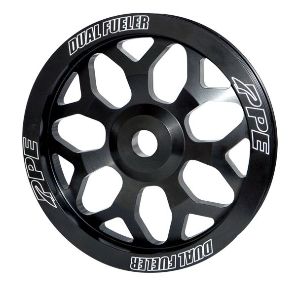 Universal Dual Fueler Pulley Wheel 7Y Aluminum Black | Dirty Garage