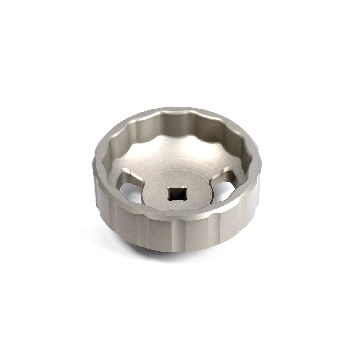 Universal Hard Anodized Billet Aluminum Engine Oil Filter Socket-76mm 14F - View 2 | Dirty Garage