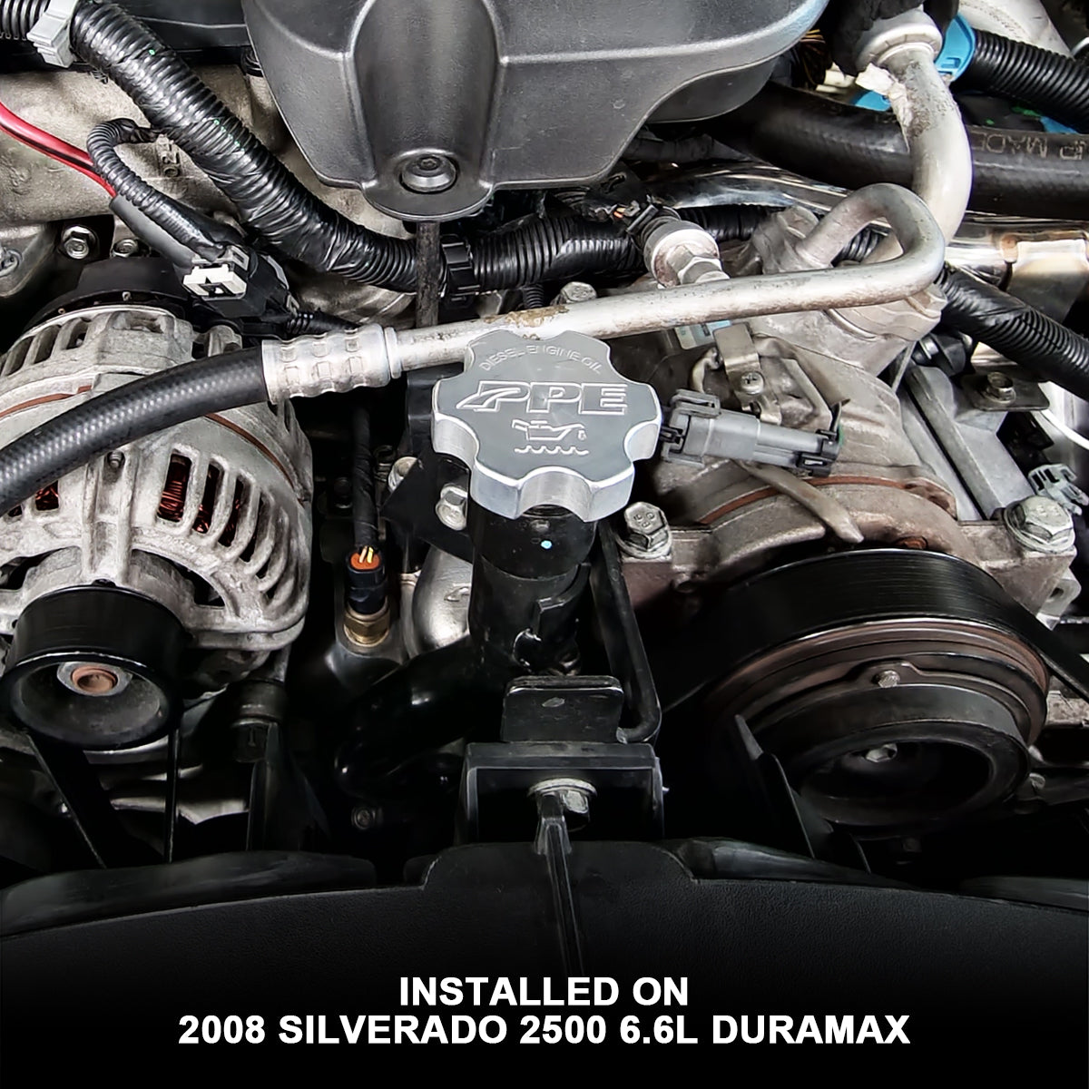 2001-2016 2001 - 2016 6.6L DURAMAX BILLET ALUMINUM ENGINE OIL FILLER CAP - View 7 | Dirty Garage