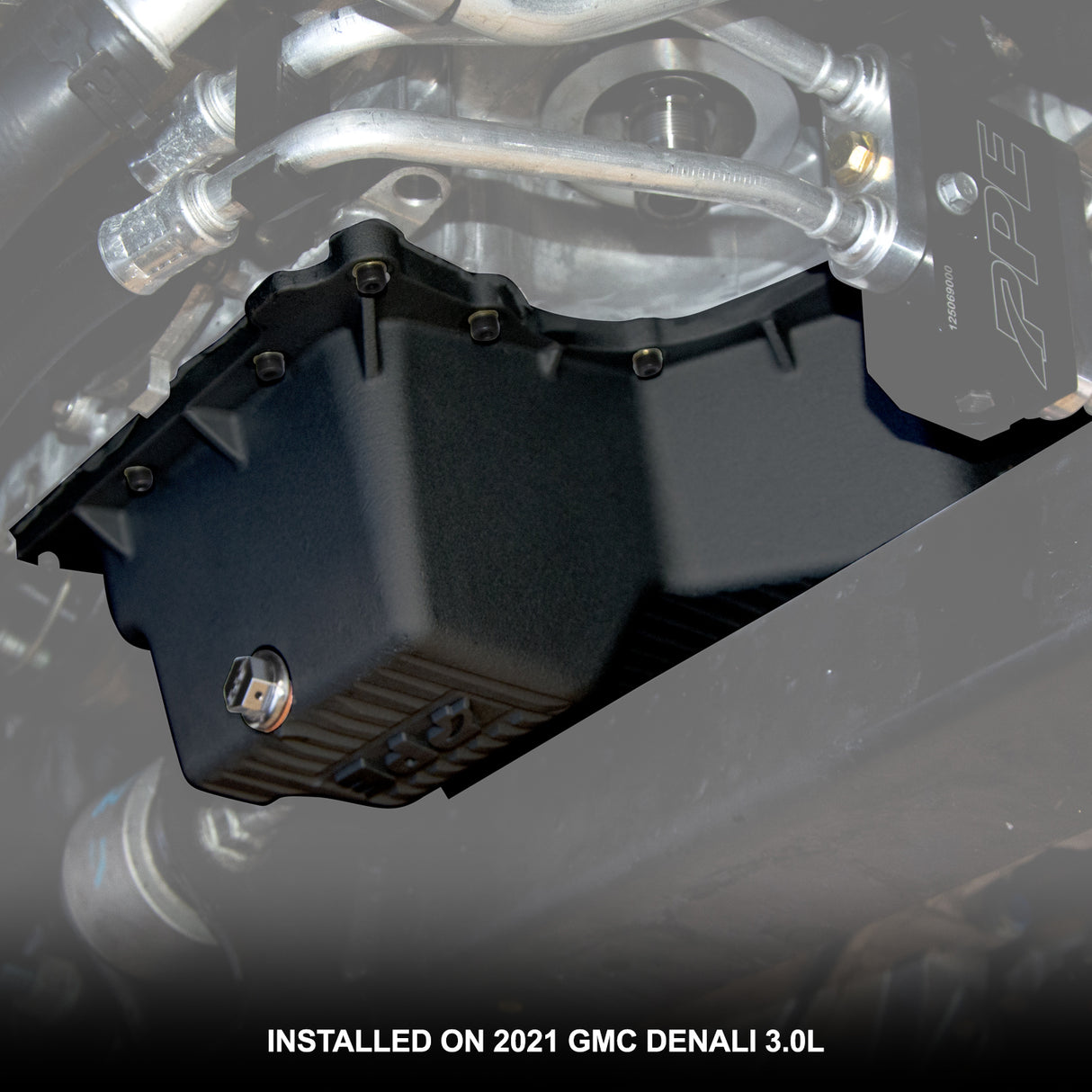 Universal Deep Engine Oil Pan 2020+ 1500 3.0L Diesel - Black - View 4 | Dirty Garage