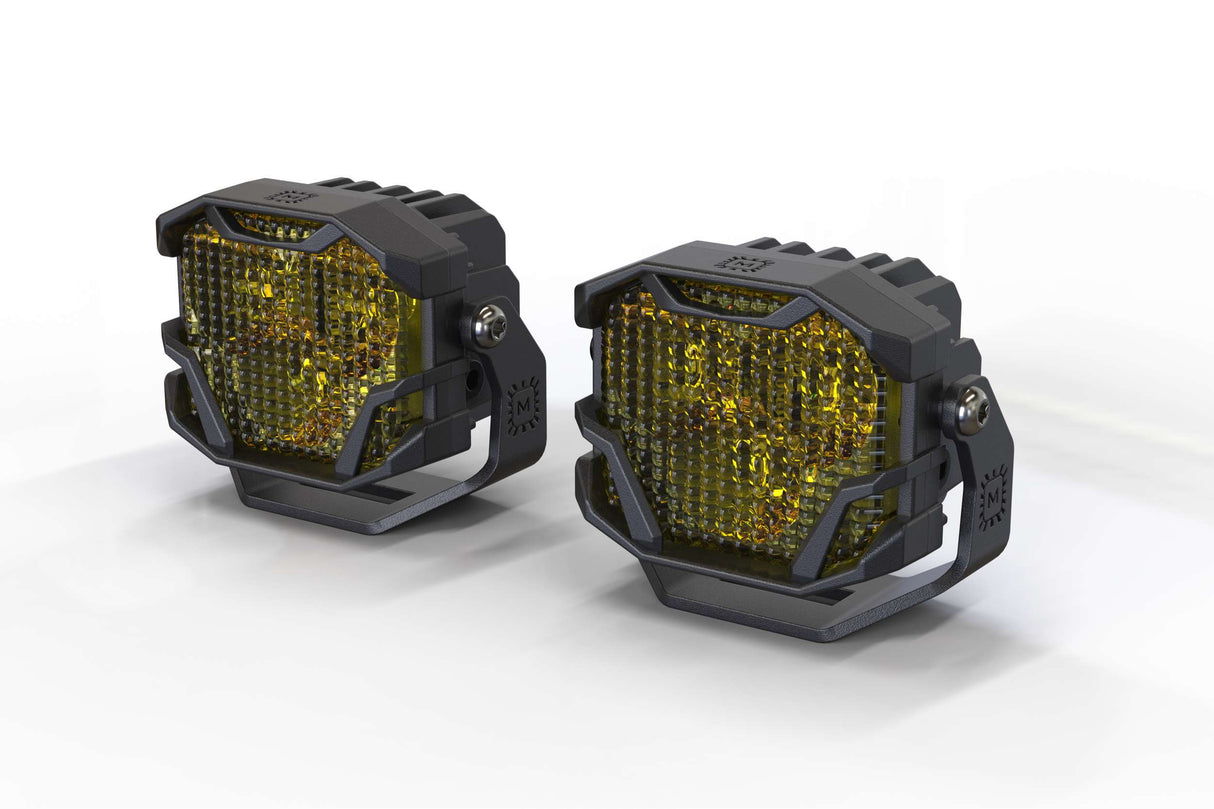 Universal Morimoto 4Banger 2.0 NCS LED Flood Yellow Pods Set (BAF139.2) | Dirty Garage