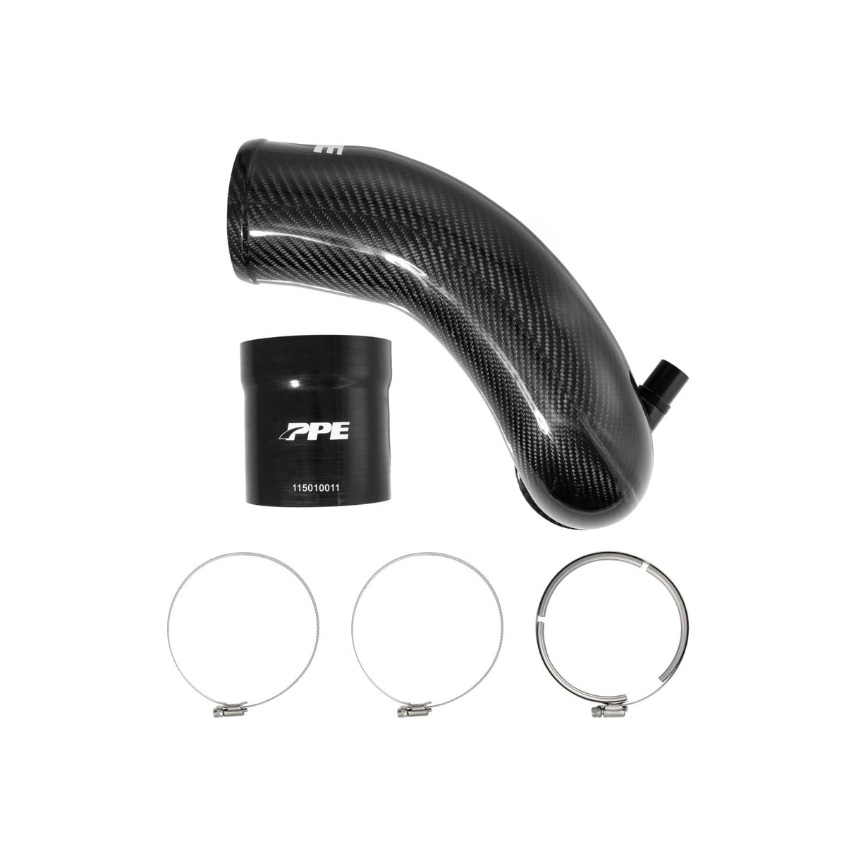 Universal Turbo Inlet 2004.5-2005 6.6L Duramax LLY - Zilla Carbon Fiber Weave - View 6 | Dirty Garage