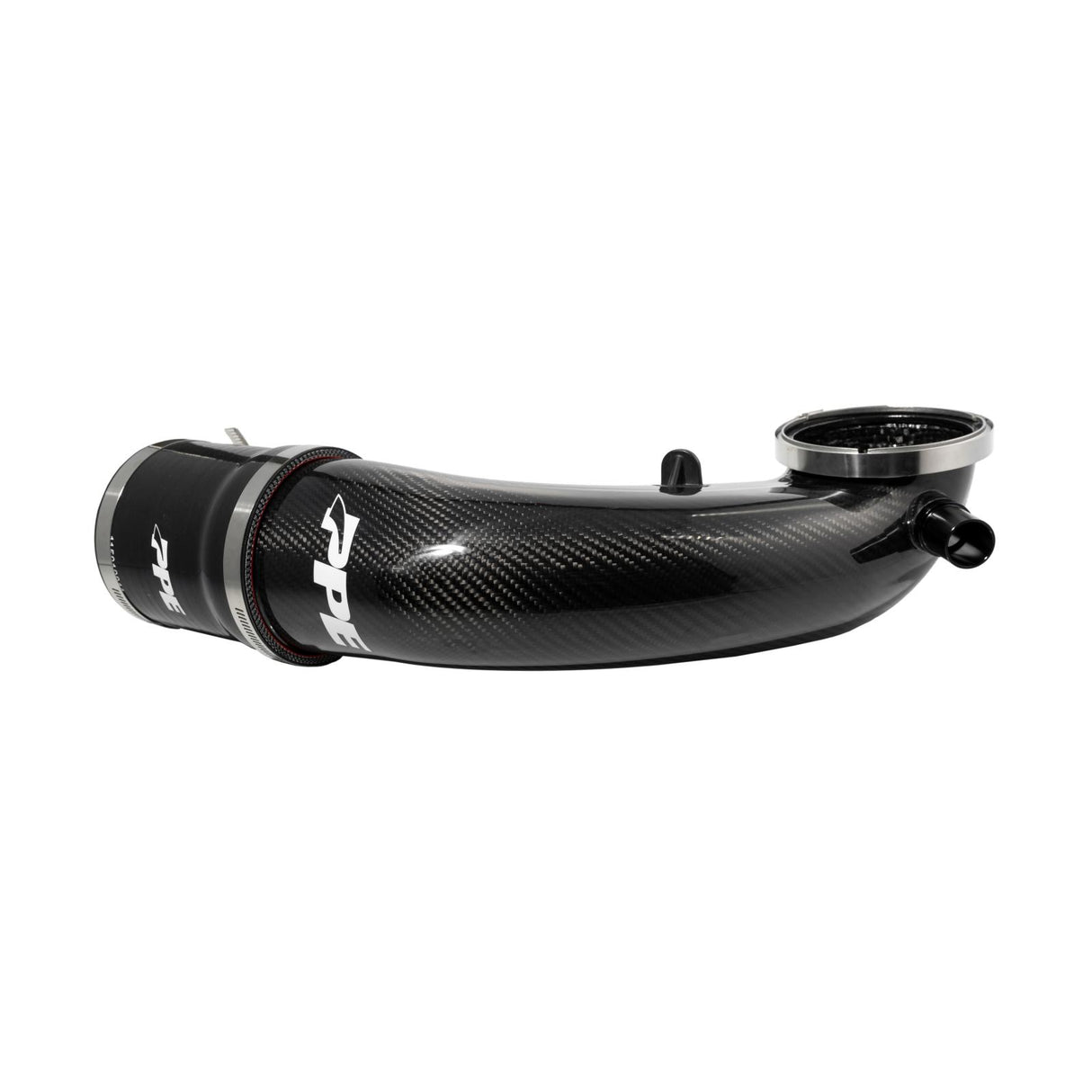 Universal Turbo Inlet 2004.5-2005 6.6L Duramax LLY - Zilla Carbon Fiber Weave - View 4 | Dirty Garage