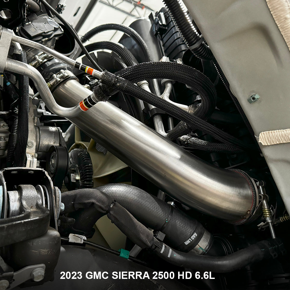 2020-2025 Charge Air Pipe Kit - 6.6L Duramax L5P - Brushed - View 6 | Dirty Garage